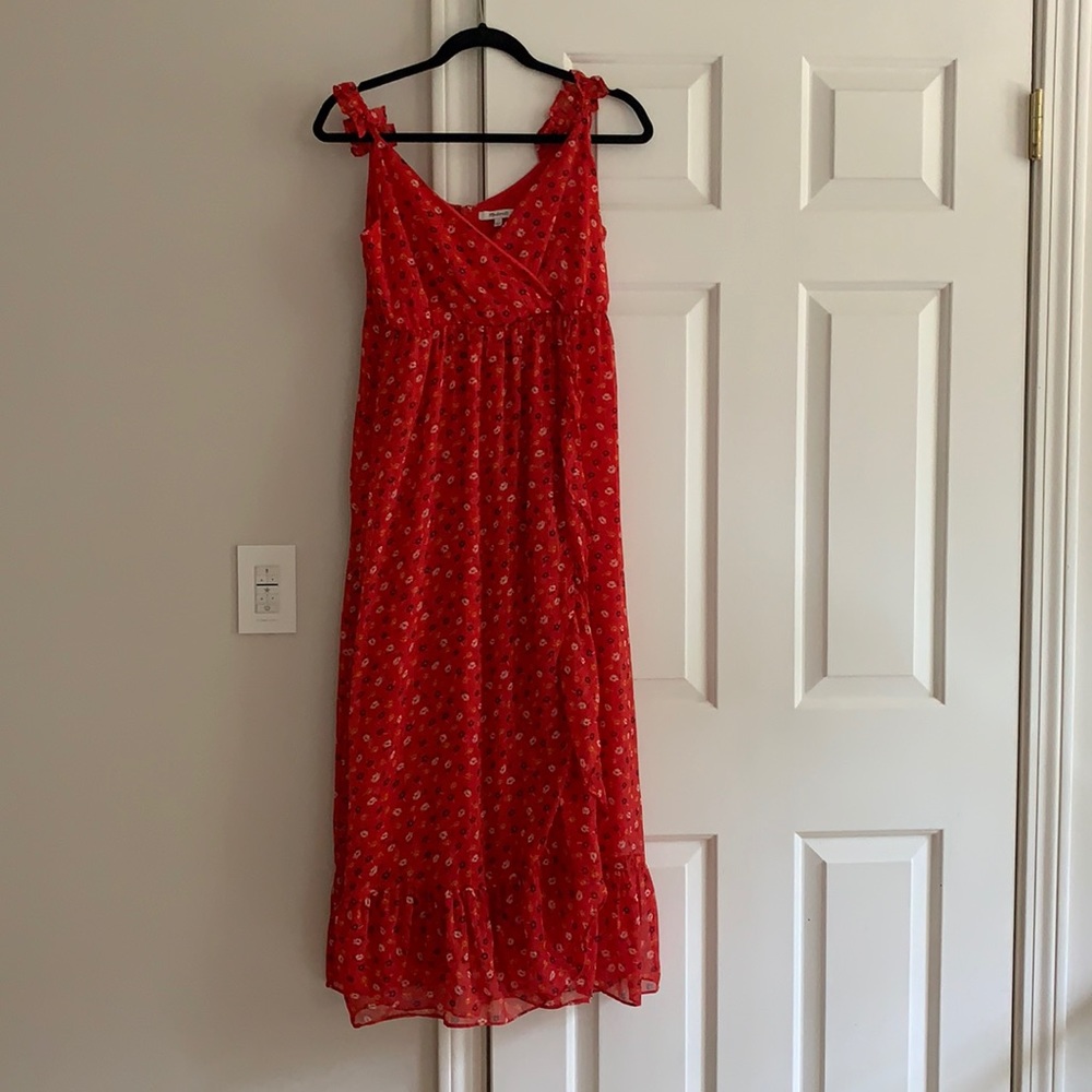 Ruffle-Strap Wrap Dress